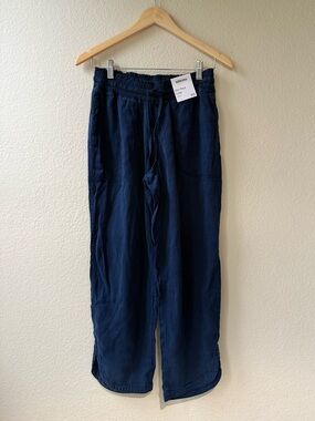 Sonoma Navy Wide-Leg Pull-On Pants